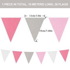 Bunting Banner Wedding For Birthday Home Party Decoration Floral Flag