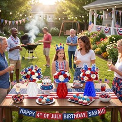 9 Pcs Patriotic Table Decorations 4th of July Honeycomb Centerpieces Red White