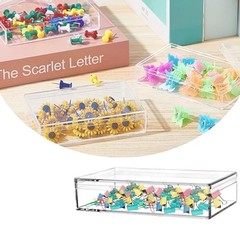 Acrylic Box Clear Boxes with Lid Small 4.3 x 2.8 x 1 Inch Rectangular