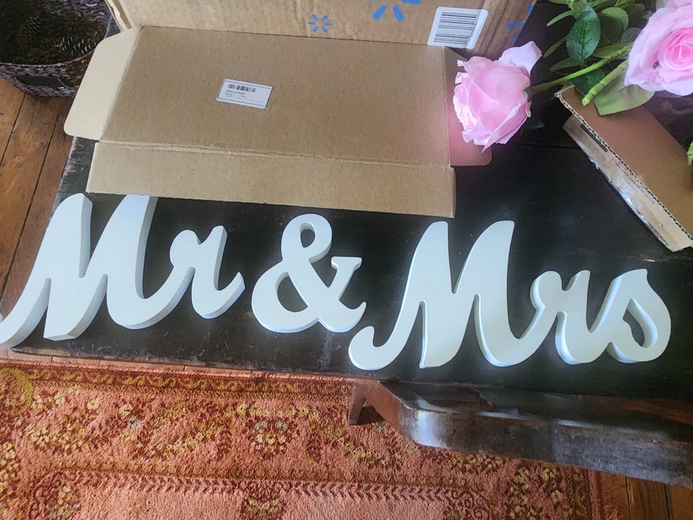 Wooden Mr. and Mrs. Signs Wedding