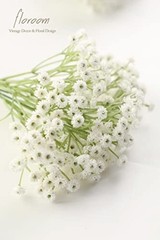 18pcs Artificial Babys Breath Gypsophila Greenery Sprays, Real Touch White