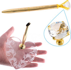Midube Signing Pen and Acrylic Holder Set Pen for Wedding Bridal Guest Sign in A