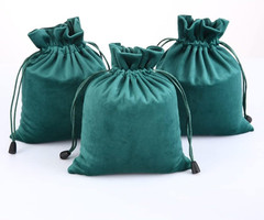 Velvet Drawstring Bags, 5Pcs 5 Colors Mixed Small Velvet Pouch, 6.2X7.8 Inches C