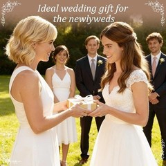 Wedding Keepsake Box Wooden Memory Organizer W/ Acrylic Lid Photos Cards Gifts