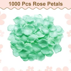 1000pcs Artificial Rose Petals Fake Silk Flower Petals for Wedding Mint Green