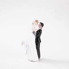 Modern Wedding Cake Toppers Bride and Groom Handmade Figurine for Decoration,…