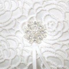 Milk Silk Ring Pillow Small Bearer Wedding Pillows for Kneeling Bride