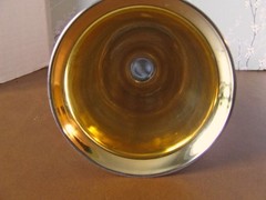 Vtg. Silver Plated Gold Wash Double Toasting Wedding Cup Chalice Goblet 8 1/2″ H