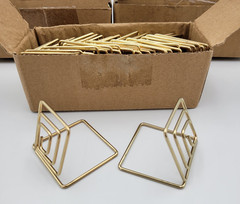 Mini Geometric Place Card Holders Set of 75 Weddings Parties Gold Tone Modern