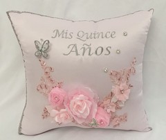 NEW! Quinceanera Kneeling pillow Royal Blue with gold – cojin de quinceanera