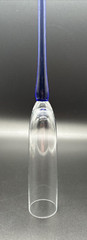 Beautiful Hand blown Colorful Crystal Footless Long Stem Champagne Flutes & Vase