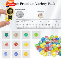 LovesTown 60PCS Glass Marbles, Assorted Colors Marble for Vase Medium, Multi