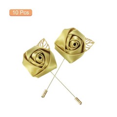 Groom Boutonniere Rose Wedding Boutonnieres Artificial Silk Flower Pins Men