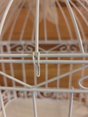 Bird Cage Wedding Card Gift Box White Metal Hinged Top Bow 84 Plastic Scatter…