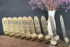 SIWOT 6/8 Inches Height Stainless Steel Place Cards 10pcs/Set Double Sided St…