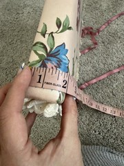 VTG Floral Lace Fabric Photo Album 3 Ring Binder Padded Cover Cottagecore