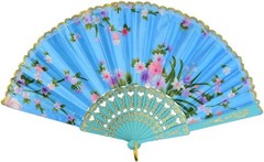 10pcs Floral Folding Hand Fan Vintage Retro Silk Handheld Fans Multicoloured