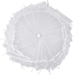 50Pcs Organza Bags-Mix Color 3.54»X4.33»(9X11Cm) Satin Drawstring Organza Pouc