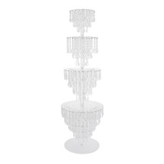 4PCS Cake Stands Acrylic Cake Stand Set Dessert Stand for Wedding Event Decor