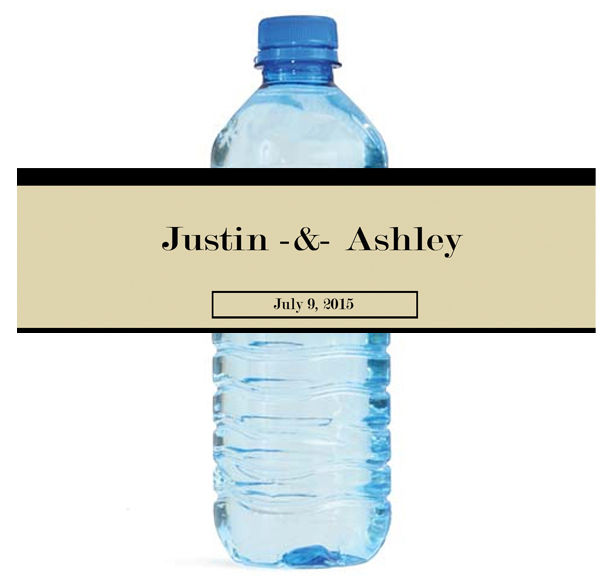 100 Modern Print Wedding Water Bottle Labels Engagement Party Bridal Shower 8″x2