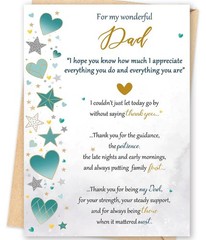 Missonemi Fathers Day Card for Dad – Heartfelt Father‘s Day Cards Gi