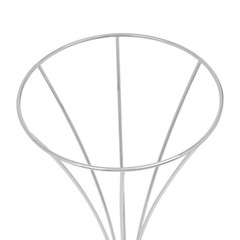 3-Pc Silver Electroplated Iron Hourglass Flower Stand Set Modern Centerpiece