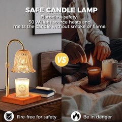GODONLIF Candle Warmer Lamp with Timer Dimmable, Birthday Gifts for Women Mom, H