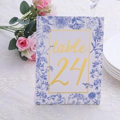 25 pcs 7″ Double Sided TABLE NUMBERS Sign Holders Paper STANDS Decorations