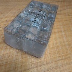 16 Pottery Barn Place Card Holders Clear Glass Cubes Wedding Shower Display Set