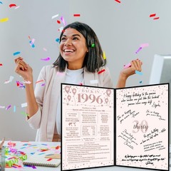 30th Birthday Decorations for Her or Women, Black Pink Back in 1996 Poster, 3…