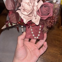 Ling’s Moment Pocket Boutonniere Single for Men Groom for Wedding Burg/dusty Ros