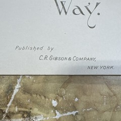 Vintage 1901 C.R. Gibson Roses On Your Way Wedding Guest Book Beige Victorian