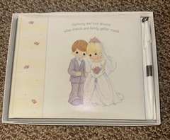 4 Piece Hallmark Precious Moments Wedding Books Vintage Memory, Photo Guest Book