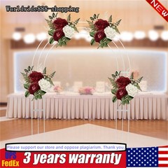 Elegant 8.5ft White Metal Wedding Arch Frame with Sturdy Base for Events