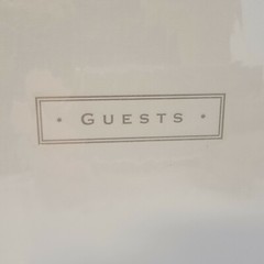White Leather Guest Book – Genuine Leather – 96 Lined Pages