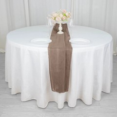 Taupe 72″ Premium Chiffon Table Top Runner Party Wedding Linen Event Decorations