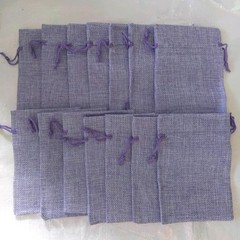 15 Burlap Bags Linen Jewelry Pouches Jute Hessian Gift Bag Wedding Favor