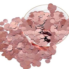 Metallic Foil Confetti 8000 Pcs Shiny Round Table Confetti for Fill Rose Gold
