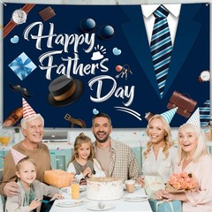Happy Father’s Day Backdrop, 72.8″ X 43.3″ Fathers Day Banner Backdrop Father…