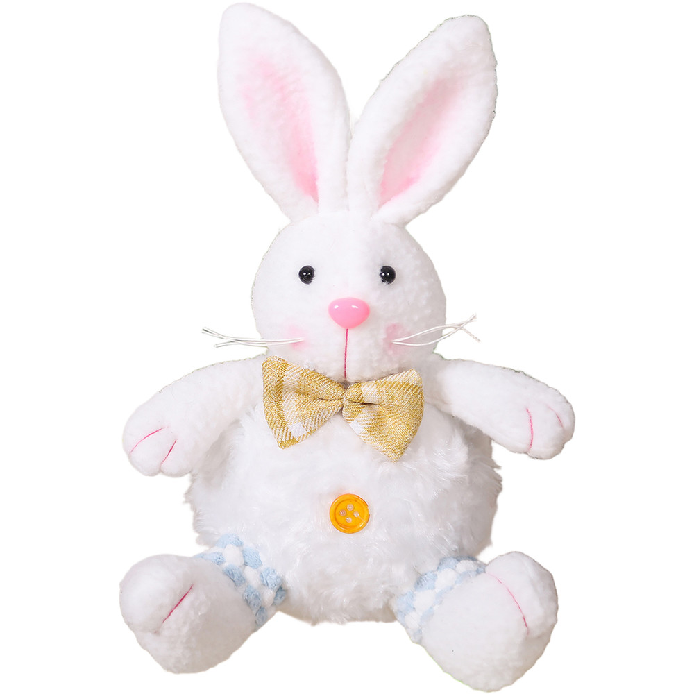 Easter Bunny Plush Yellow Pink 19 12 7cm Polyester Stuffed Toy Decoration Pair
