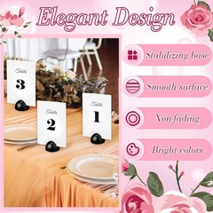 20 Pieces Table Number Cards Round Table Number Stands Modern Cursive Number …
