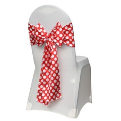 YCC Linens – Satin Chair Sashes Ribbon Bow Wedding Banquet Decor (Pack of 10)
