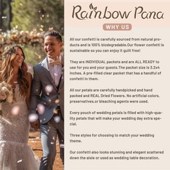 Instagram-Worthy Wedding Flower Petals – 50 Pack Rainbow Mix