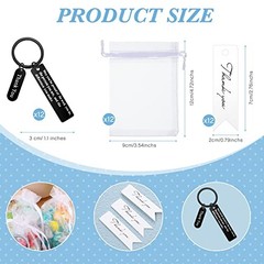 36 Pcs Employee Appreciation Gifts Thank You Coworker Keychain Gifts Black