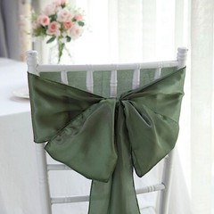 10 Eucalyptus Green Satin CHAIR SASHES Ties Bows Wedding Ceremony Reception