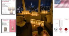 LED Luminary Paper Bags – ‘Will You Marry Me?’ Light-Up Proposal Decoration