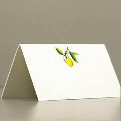 PLACE CARDS – Lemon on Branch. Tent Style