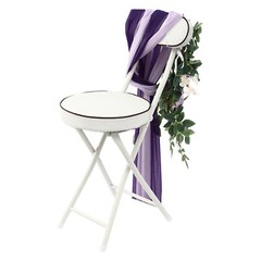 Bohemia Wedding Chair Decorations 6Pcs Purple Beige Green Floral Arrangement