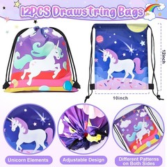 Winrayk 12 Sets Unicorn Party Favors Birthday Supplies for Girls, Drawstring …
