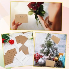 100 Pack 4 x 2.75″ Mini Envelopes 120GSM Gift Card Kraft Small, Kraft-100